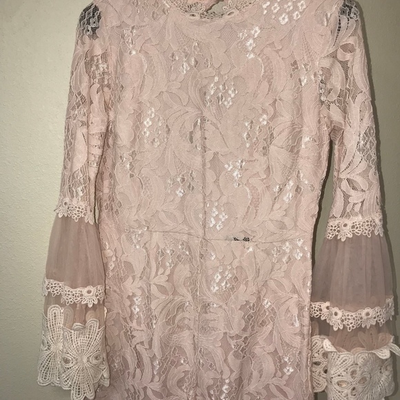 Pink Lace Romper - Picture 3 of 8